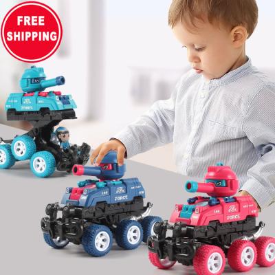 China 2022 New Boy's Gift Safe Popular Four-wheel Drive Inertia Stunt Kids Huge Foot Rolls Mini Model Car Off Road Toy for sale