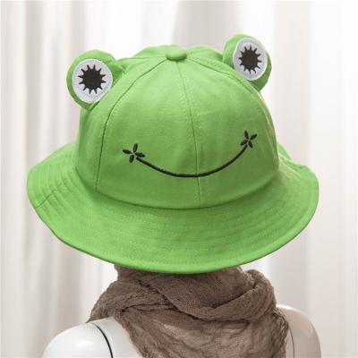 China COMMON Summer Autumn Plain Women Panama Outdoor Women Increasing Beach Fishing Hat Sunscreen Sun Hat Fashion Sports Frog Female Bucket Hat for sale