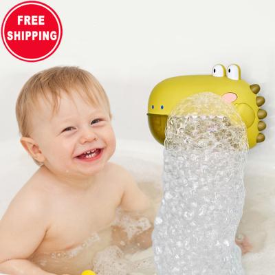 China Summer Ourdoor Toy Children's Electric Bath Crab Spit Baby Bath Crab Spit Dinosaur Bubble Machine Electric Bath Bubble Machine Toy For Sale for sale