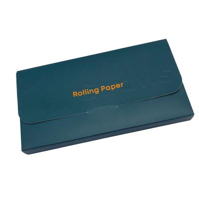 China Recycled Materials Gold Foil Envelope 350g Green Foldable Customized Gift Package Box for sale