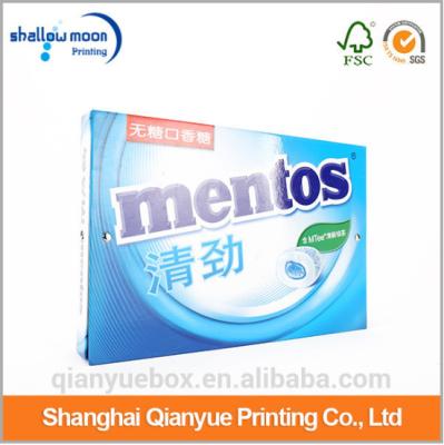 China Recyclable Custom Cardboard Paper Chewing Gum Box Chew Tobacco Box for sale