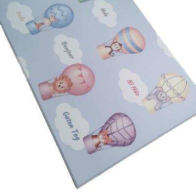 China Reversible double side printed tpu reversible foam TPU custom playmat baby mat for sale