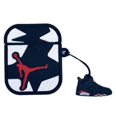 China Convenient Travel Flight Man NBA Cover Device AJ Sneakers For Apple Headphone Silicone Anti-fall Soft Shell For Airpods 1/2/3/Pro Case for sale