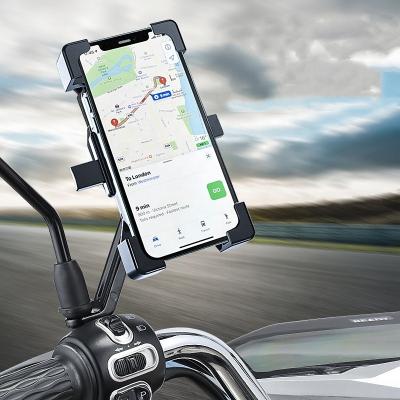 China Popularity Adjustable Newcomer Amazon Rear View Mirror 360 Degree Bracket Motorcycle Mount Bike Mobile Phone Holders for sale