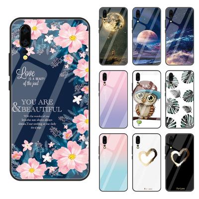 China 100% Fashionable Soft TPU Phone Case Style Eco-friendly Painted Original Pattern Phone Case Tempered Glass Mobile Phone Case Cover For Huawei P20 for sale