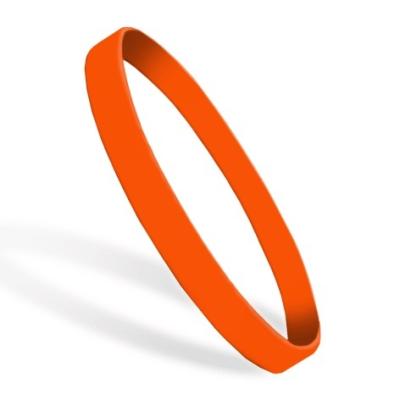 China Eco-Friendly 0.25 Inch Width Silicone Thin Single Wristband for sale