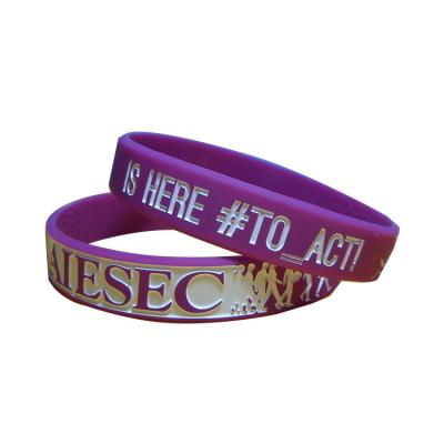 China AIESEC Eco Friendly Wholesale Silicone Recycled Wristbands for sale