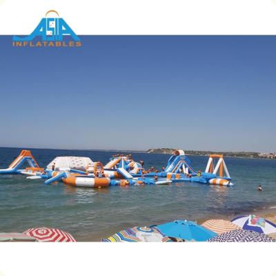 China Water Obstacle Course Inflatable Floating Floating Water Park For Wake Park Custom for sale