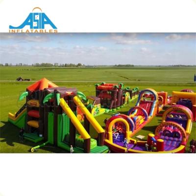 China Durable Kids Insane Inflatable Color Race Exhilarating 5K Inflatable Obstacle Course for sale