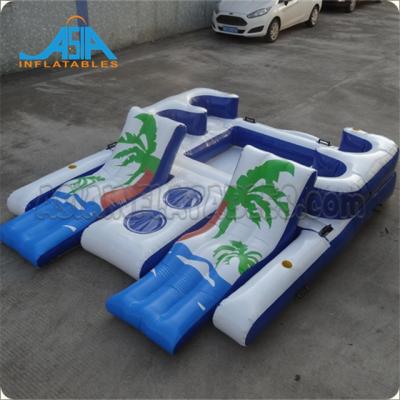 China New Inflatable Sea Water Park Floating Island/Lake Inflatable Ocean Pool Raft Floating Island for sale