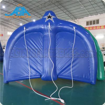 China Water park amusement flying banana boat open towable manta ray/beach/fish inflatable tube water for sale for sale