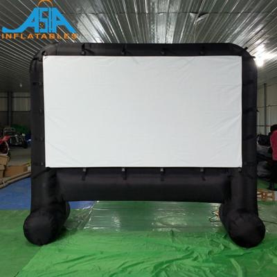 China PVC tarpaulin or oxford fabric home theater theater screen, inflatable projector cinema, movie theater with stand for sale