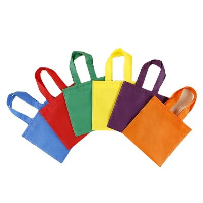 China Wholesale Stock Item Handled Custom Logo Reusable Non Woven Small Gift Bag for sale