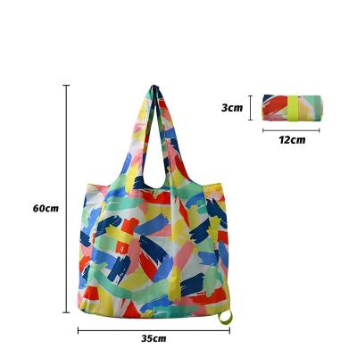 China 2022 CHENGBAI Custom Folding Cloth Friendly Durable Service Shopping Bag Logo Eco Tote Bag Reusable Foldable Polyester for sale