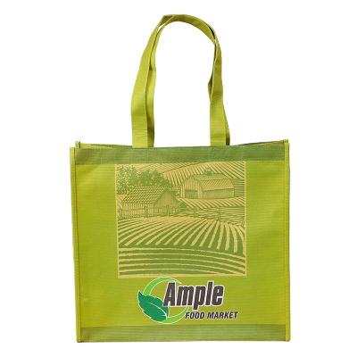 China Top Grade Handled Eco Friendly Reusable Custom Logo Printed Fashion Shopping RPET Tote Bag for sale