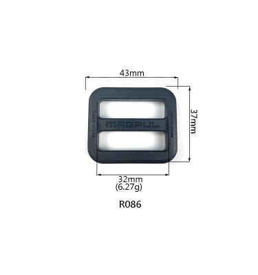 China Customized Printing Logo 32mm 1.2Inch Plastic Tri-Glide Tension Lock Buckle Slider Adjustable Buckle Factory Supply Luggage Bag Accessories for sale