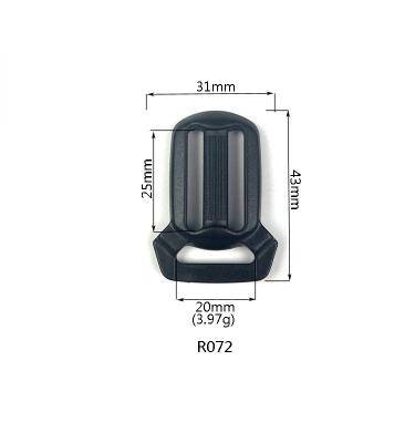 China Customized Printing Logo Webbing Plastic Ladder Lock Buckle for Backpack Adjustable POM Plastic Slide Buckle for Backpack Sliders Plastic Strap Tri-glide for sale