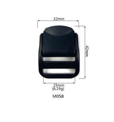 China Customized Printing Logo 1Inch Ladder Tension Lock Clip Plastic Curved Strap Adjuster Buckle ladder Lock Buckle Plastic Ladder Lock Tension Buckle for sale