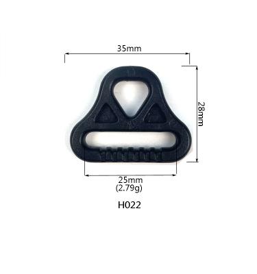 China Customized Printing Logo 25mm 1 Inch Plastic Adjustable Triangle Buckle Customized Color D ring Buckles Belt Buckle Webbing Black Plastic for sale