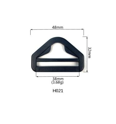 China Customized Printing Logo Plastic Adjuster with bar Swivel Clip D-Ring Loop Insert Buckle Backpack Triangle Ring Buckles Accessories for sale