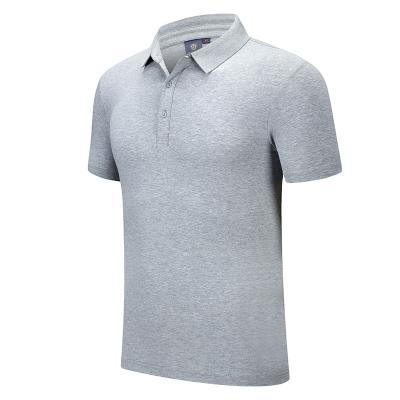 China Anti-Wrinkle BSCI OCS Certified Hether Gray Organic Cotton Plain Polo Shirt for sale