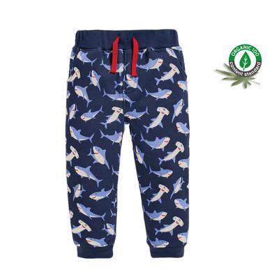 China Color Fade Proof BSCI/OCS/OEKO TEX 100 Cotton Organic Baby Kids Girl Printed Terry Fleece Pants Leggings Joggers for sale