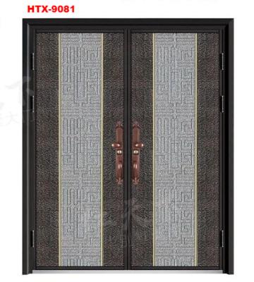 China Easily Assembled Front Entry Doors Of Modern Main Entrance Door Design HTX-9081 for sale