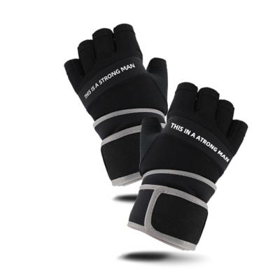 China Wholesale Gym Sprot Fitness Fitness Equipment Lengthen Wristband Elasticity Breathable Gloves for sale