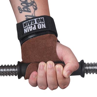 China Wholesale Strength Training Weightlifting Exercise Palm Protector Protective Hand Grips Leather Guard for sale