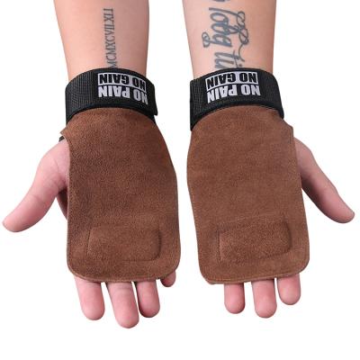 China High Quality Strength Training Weightlifting Exercise Palm Protector Protective Hand Grips Leather Guard for sale