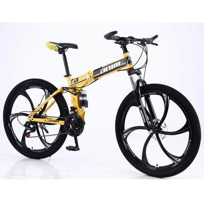 China Carbon fiber outdoor sport shock absorption portable high speed double folding bicycle mountain bike for sale