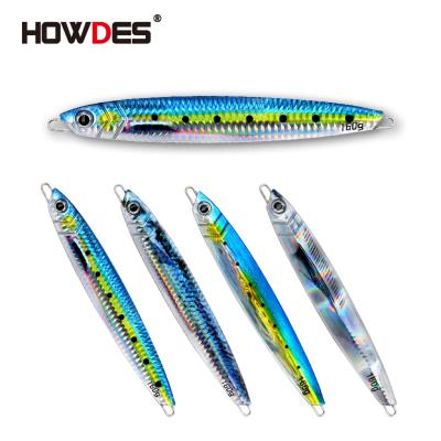 China HOWDES 160g 156mm High Quality Realistic Simulation Printing Fishing Jig PESCA Metal Lead Baits Slow Casting Shore Baiting Lure for sale