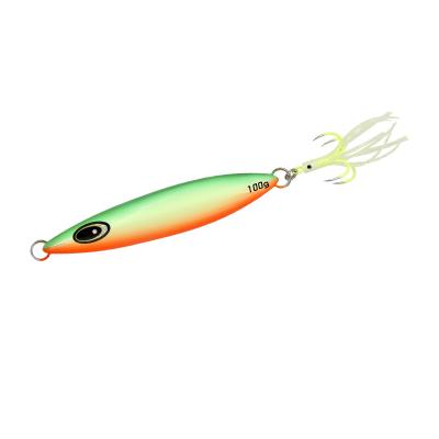 China HOWDES 80-300g Saltwater Sea Fishing Metal Jig Durable Artificial Luminous UV Coating Slow Pitch Rigs With Treble Hook for sale