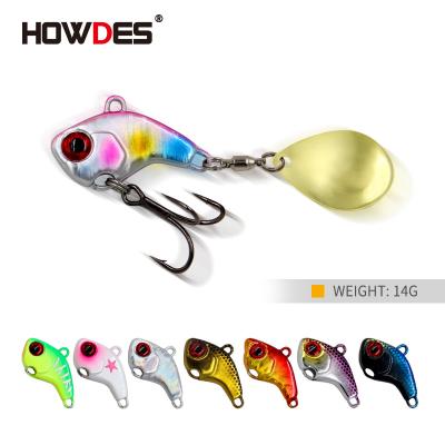 China Various sizes metal HOWDES metal vib baste vibration bait mini lead jig bass lure vib fishing lures for sale