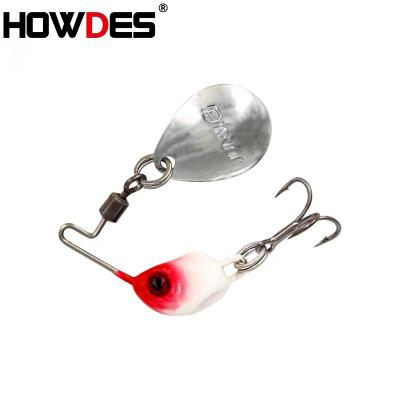 China Vivid Fish Action HOWDES Design Moq 2g 4g Swimming Glow In The Dark Sequin Spinner Jig Spinnerbait Buzzbait With Treble Hook for sale