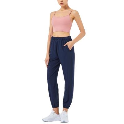 China Anti-Wrinkle Fashion Design Clothing Nylon Nylon Cloth Moisture Absorption Sweat Casual Pants For Women for sale