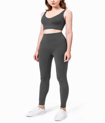 China OEM Fashion Women High Waist Yoga Pants High Waist Yoga Pants Breathable Comfortable Divtop Women Sport Hemp Yoga Pants Gym Fitness Sets for sale