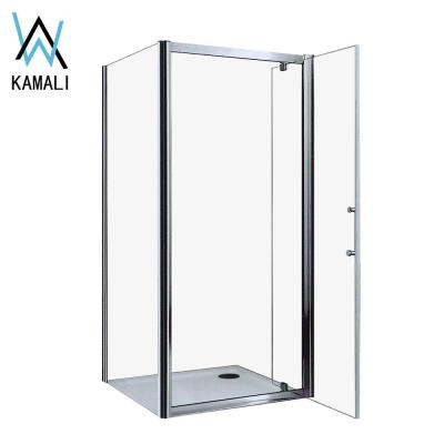 China Kamali Custom Wholesale High Quality Modern Low Price Aluminum Alloy Frame Pivot Tempered Glass Shower Room Door, Cheap Shower Enclosure for sale