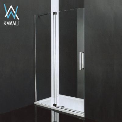 China Factory Price 2019 Frameless Customized Wholesale Frameless Tempered Glass Hotel Room Sliding Shower Door, Bathroom Sliding Glass Door for sale