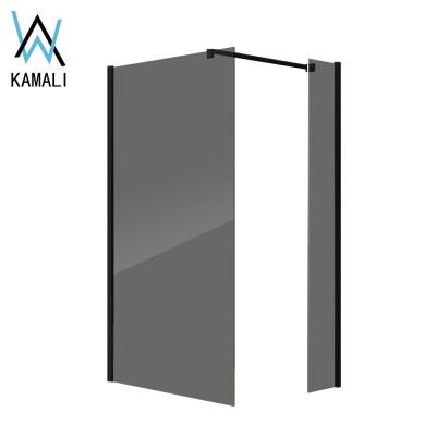 China 2019 Factory Price High Quality Wholesale Belgium Frameless Customized Matt Black Glass Shower Room Frameless, Glass Shower Screen for sale