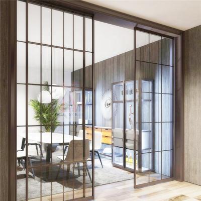 China Modern French style steel doors with building tempered glass and imported hot rolled carbon steel for sale