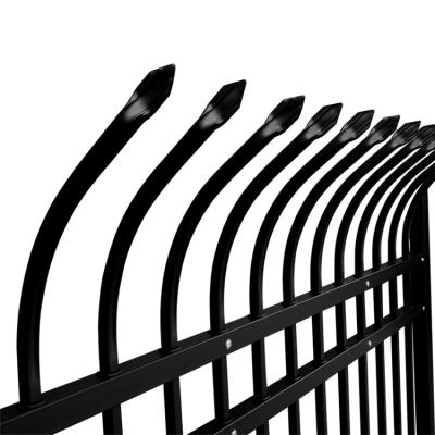 China Easily Assembled Cheap High Security Iron Green Black Hot Dipped Steel Outside Metal Security Fence for sale