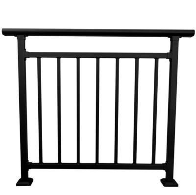 China Modern Black Square Modern Pipe Design For Galvanized Steel Balcony Railing for sale