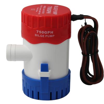 China High Efficiency 12V/24V Submersible Bilge Pump 750/1100GPH For Marine Boat Caravan RV Round for sale