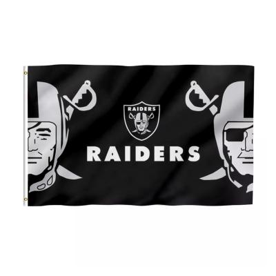 China Health Care Institute Hot Sale NFL Las Vegas Raiders Flags 3x5 ft High Quality Custom 100% Polyester Used In Super Bowl Las Vegas Raiders Custom Flags for sale