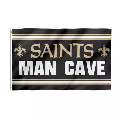 China Health Care Institute Cheap High Quality Custom 3x5 Ft NFL New Orleans Saints Flags Used In Super Bowl New Orleans Saints Custom Flags for sale