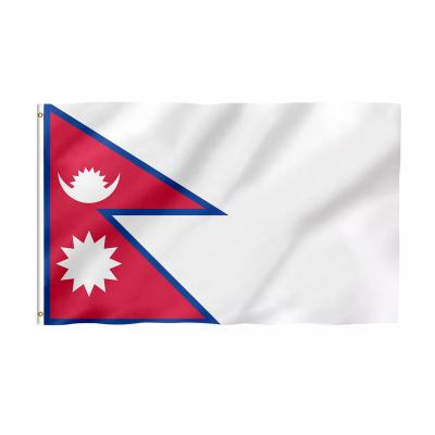 China Custom Healthcare Institutes Promotion Flag 3x5ft Sublimation Logo Banner All Design Outdoor Nepal Flag 100%Nylon Flying Flag for sale