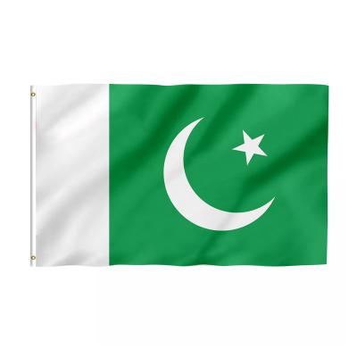 China Health Care Institutes Wholesale Durable High Quality 3x5 ft 100%Polyester Custom Made Pakistan Flag for sale