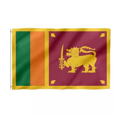 China Custom Health Care Institutes Promotion Flag 3x5ft Sublimation Logo Banner All Design Outdoor Sri Lanka Flag 100%Nylon Flying Flag for sale