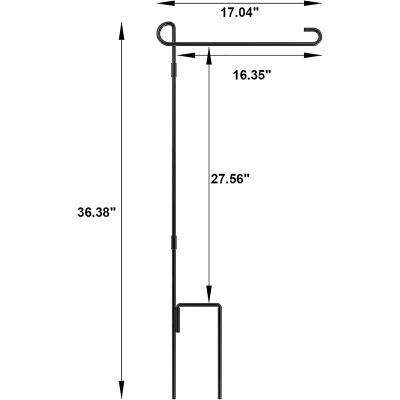 China Health Care Institutes Wholesale Customized Seasonal Iron Garden Flagpole 36.5X16.5inch Garden Flag Stand for sale